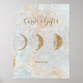 天月シンプルのシックでエレガントな結婚式 ポスター (正面)