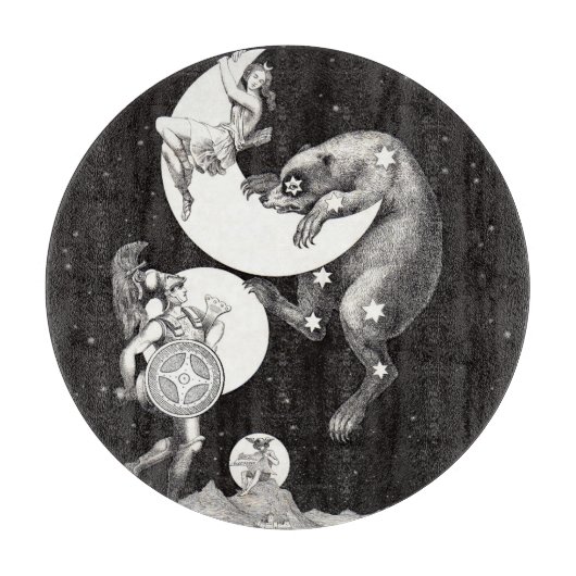 天月スカイユニバースゴッドナイトイラストレーション カッティングボード (正面)