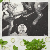 天月スカイユニバースゴッドナイトイラストレーション キッチンタオル (折り畳み)