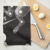 天月スカイユニバースゴッドナイトイラストレーション キッチンタオル (四つ折り)