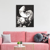 天月スカイユニバースゴッドナイトイラストレーション キャンバスプリント (インサイチュ (リビング))