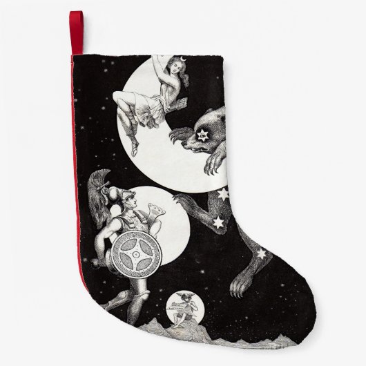 天月スカイユニバースゴッドナイトイラストレーション スモールクリスマスストッキング (正面)