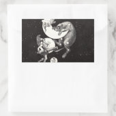 天月スカイユニバースゴッドナイトイラストレーション 長方形シール (バッグ)