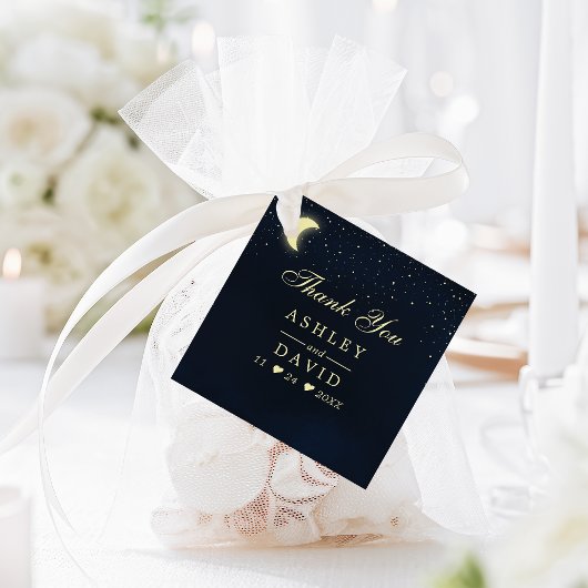 天月スターズミッドナイトブルーありがとうラベル フェイバータグ