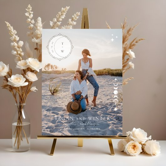 天月スターズモノグラムウェルカム結婚ズ アクリルサイン