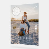 天月スターズモノグラムウェルカム結婚ズ アクリルサイン (傾斜)