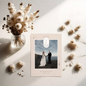 天月スターズモノグラムボホーありがとう写真 サンキューカード