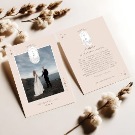 天月スターズモノグラムボホーありがとう写真 サンキューカード