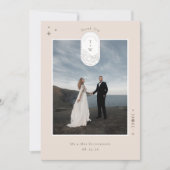 天月スターズモノグラムボホーありがとう写真 サンキューカード (正面)