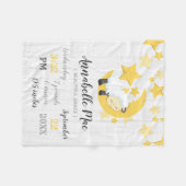 天月スターズ&ラムベビー誕生統計 フリースブランケット (正面(横))