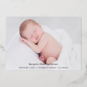 天月スター花誕生発表 箔招待状 (裏面)