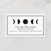 天月フェイズスピリチュアルヒーラー白黒 名刺 (正面)