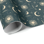 天月ミッドナイトスカイラッピング紙 ラッピングペーパー (ロールコーナー)