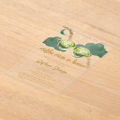 天月抹茶天国ブライダルシャワー アクリル招待状 (レイダウン)