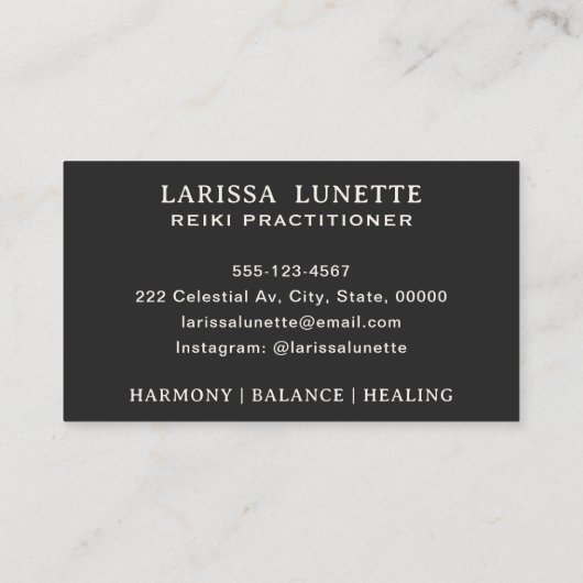 天月相フローラ神秘的ホリスティック 名刺 (裏面)