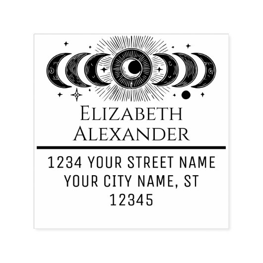 天月相名差出人住所#1 セルフインキングスタンプ (デザイン)