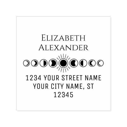 天月相名差出人住所#2B セルフインキングスタンプ (デザイン)