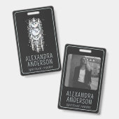 天月相神秘的なスピリチュアル写真 バッジ (正面＆裏面)