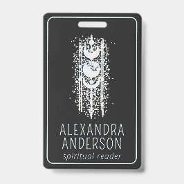 天月相神秘的なスピリチュアル写真 バッジ