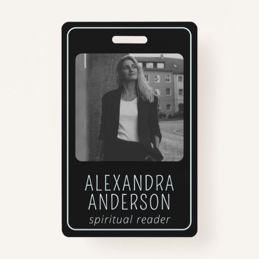 天月相神秘的なスピリチュアル写真 バッジ (裏面)