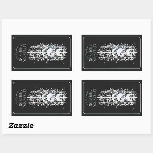 天月相神秘的なホリスティックスピリチュアル 長方形シール (シート)