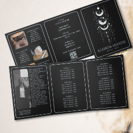 天月相神秘的スピリチュアルQRコード 三つ折りカード