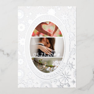 天月結婚の発表日を除く 箔招待状