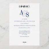 天月結婚の発表日を除く 箔招待状 (裏面)