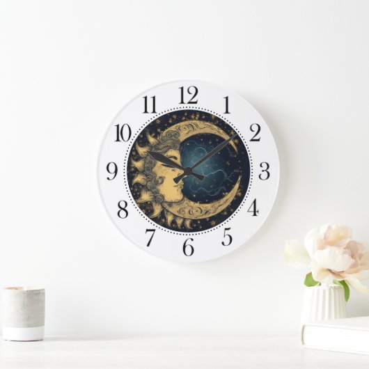 天月顔 ラージ壁時計 (ホーム)