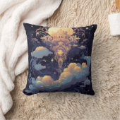 天月魔法コズミック，星紫雲 クッション (ブランケット)