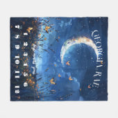 天月&バタフライベビーマイルストーン フリースブランケット (正面(横))