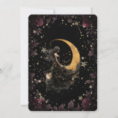 天月、女の子、星の花ブライダルシャワー 招待状 (裏面)