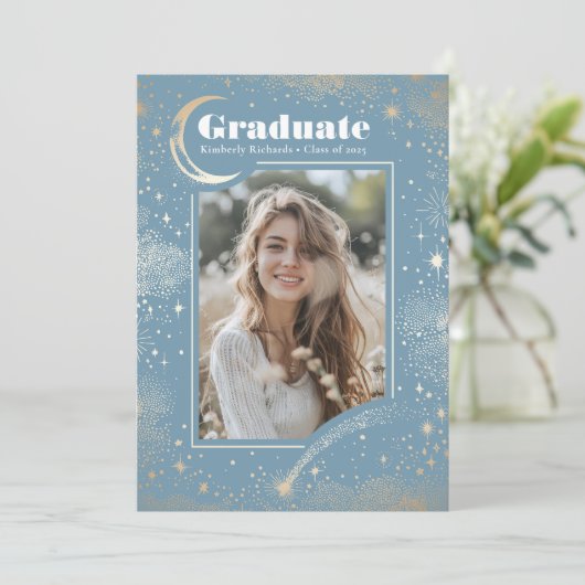 天月・星の大学院写真卒業 招待状 (スタンド正面)