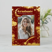 天月・星の大学院写真卒業 箔招待状 (立ち正面)