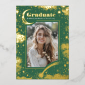 天月・星の大学院写真卒業 箔招待状 (正面)