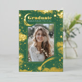 天月・星の大学院写真卒業 箔招待状 (立ち正面)