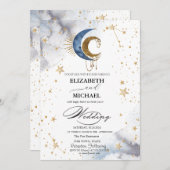 天月、星文字 招待状 (正面/裏面)