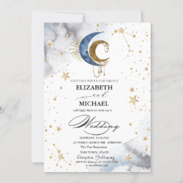 天月、星文字 招待状