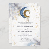 天月、星結婚式招待状 招待状 (正面/裏面)