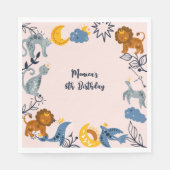 天望動物の誕生日 スタンダードランチョンナプキン (正面)