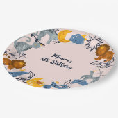 天望動物の誕生日 ペーパープレート (アングル)