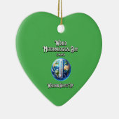 天気が人生を形作る。世界気象日。 セラミックオーナメント (右)