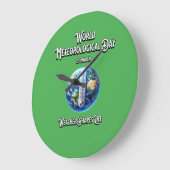 天気が人生を形作る。世界気象日。 ラージ壁時計 (傾斜)