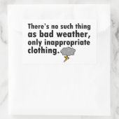 天気が悪い事はない 長方形シール (バッグ)