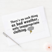 天気が悪い事はない 長方形シール (封筒)