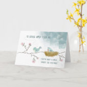 天気の良い日に小鳥に言われた カード (黄色い花)