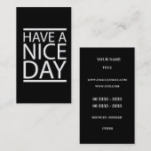 天気の良い日のデザインを持って下さい 名刺 (正面/裏面)