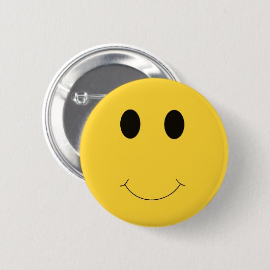 天気の良い日の黄色のスマイルの顔ボタンの好意を持って下さい 缶バッジ (正面&裏面)