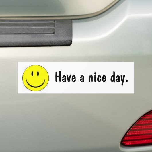 天気の良い日の70年代のレトロのバンパーステッカーを持って下さい バンパーステッカー (車上)