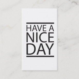 天気の良い日を過して下さい 名刺